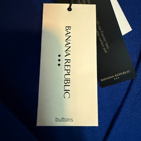 NWT Banana Republic Factory Forever Yarn Blue Cardigan Size Medium Preppy - Picture 10 of 16